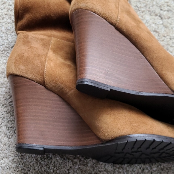 L.K. Bennett Zia Caramel Wedge Boot - Picture 6 of 9